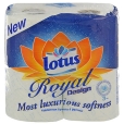 Туалетная бумага "Lotus Royal Design", с цветным тиснением, 4 рулона целлюлоза Изготовитель: Россия Товар сертифицирован инфо 7351y.