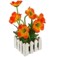 Декоративная композиция "Цветы на деревянной подставке", цвет: оранжевый, 20 см см Производитель: Великобритания Артикул: NX-62KW инфо 7104q.