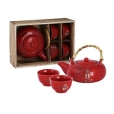 Набор для чайной церемонии, 5 предметов, цвет: красный Ф Е В Энтерпрайз 2010 г ; Упаковка: деревянная коробка инфо 12628q.